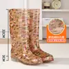 Sapatos Aquáticos, Galochas, Galochas de Cano Alto para Adultas, Botas Aquáticas, Forradas com Lã, Quentes, Modernas, Antiderrapantes, Sapatos de Trabalho Impermeáveis, Botas Longas com Algodão Adicional