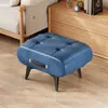 Taburete Pequeño con Cuero Aceitado y Encerado, Taburete Acojinado Suave para Entrada de Casa, Taburete para Cambiar Zapatos, Reposapiés Minimalista de Lujo Ligero para Sala de Estar, Taburete para Cambiar Zapatos