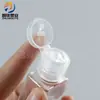 Frasco de Gel Sem Lavagem 30ml Desinfetante para Mãos Embalagem de Frasco Amostra em Forma de Escada Fabricante Frasco Quadrado Pequeno de Plástico com Tampa Flip-Top Triângulo Invertido