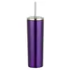 Taza Termo Portátil para Coche de 20 oz Sublimación Termo de Acero Inoxidable 304 Recubierto con Tapa de Popote Taza Recta Venta al por Mayor