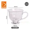 Taza de Café Transparente Tropical con Asa, Taza para Café Helado, Mocha, Caramelo, Latte, Taza para Té de Cafetería