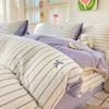 Conjunto de Cama de Veludo Leite Espesso de Inverno Quatro Peças 2025 Novo Conjunto de Cama de Veludo Coral com Forro de Lã Lençóis Capa de Edredom Roupa de Cama Conjunto de Três Peças