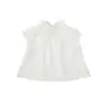 En Stock Verano 2026 Algodón Puro Delgado Blanco Refrescante Top Combinado con Falda de Cuadros Lindo Estilo Niña Bebé