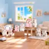 Novo estilo criativo de ornamento de mesa de gatinho travesso em caixa surpresa, estatueta fofa feita à mão para escritório, atacado de caixas surpresa da moda