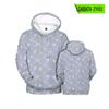Comércio exterior fornecimento transfronteiriço Primavera e Outono Suéter personalidade completa estampado planta flor manga comprida capuz homens e mulheres mesmo suéter com capuz