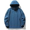 6266 Chaqueta Exterior Delgada de Una Capa con Capucha Impermeable para Mujer Carga Única Chaqueta Cortavientos para Hombre Chaqueta de Montaña a Prueba de Tres