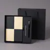 Conjunto de Cadernos com Logo Personalizado, Caixa de Presente para Empresa, Caixa de Presente Personalizada, Caderno de Couro Macio de Aparência Sofisticada