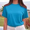Camiseta de Manga Corta de Algodón Puro Versión Lisa para Hombres y Mujeres, Casual y Holgada 180g Color Sólido Verano Versión Ligera Exterior