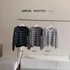 Suéter de Punto a Rayas con Bloques de Color Estilo Perezoso Coreano Du Xiaozhai para Mujer, Nuevo Suéter de Manga Larga Holgado Adelgazante para Otoño e Invierno