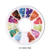 Suministro transfronterizo de plato giratorio para decoración de uñas, joyería, con forma de colores, diamante AB, diamante de vidrio de colores, colección de plato giratorio para joyería de uñas