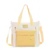 Bolso Coreano de Bloques de Color de un Solo Hombro para Niños y Niñas, Elegante Bolso Grande de Gran Capacidad para Estudiantes de Primaria, Bolso Trendy para Padres e Hijos 2026