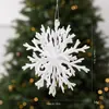 2026 Novo Ornamento Branco de Pinha de PC Decoração de Árvore de Natal DIY Pingente de Laço de Poodle