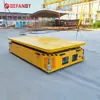 Camión plataforma eléctrico sin rieles alimentado por batería control remoto inteligente manejo de piezas de trabajo grandes giro plataforma plana flexible