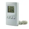 Termómetro Digital para Interiores y Exteriores del Hogar, Termómetro Electrónico Industrial de Doble Temperatura para Aire Acondicionado, Tienda de Campaña, Refrigerador con Cable Sensor