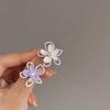 Pendientes de flores asimétricas moradas para mujer, pequeños, frescos, bonitos, exquisitos, de celebridades de Internet, con diseño de nicho, elegantes.