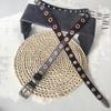 Cinturón hueco de metal estilo punk europeo y americano para mujer, con hebilla plateada que combina con todo, ideal para jeans y estudiantes, cinturón sin perforaciones.