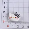 Falda de Cuadros de Dibujos Animados Gato Lindo Joyería DIY Accesorios Pegamento de Crema Resina Accesorios Pequeños Hebilla de Zapato con Agujero Paquete de Materiales