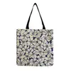 Bolso de hombro con estampado de flores al por mayor de fábrica plegable versátil gran capacidad Bolso de mano portátil para mujer para salir