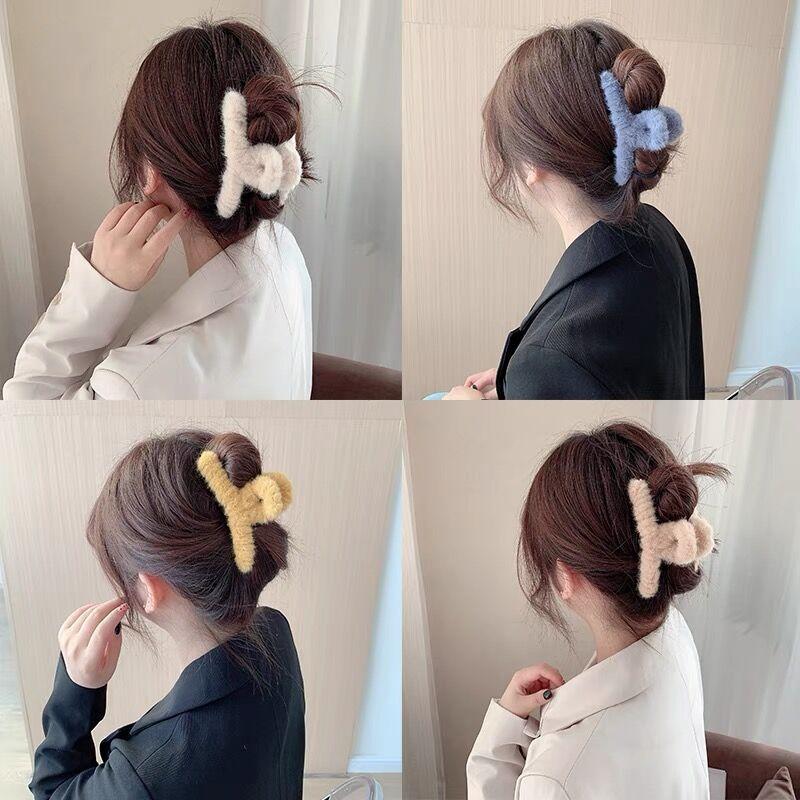 毛绒纯色大抓夹