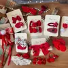 Set de Horquillas Koreanas Pom.Kr Red Velvet Año Nuevo Navidad Accesorios para el Cabello de Niños Pinza para Flequillo Lateral