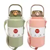 Tetera Deportiva Alta Apariencia Tetera de Galón Tetera Espacial Termo Gran Capacidad Taza con Popote Estudiante Montañismo al Aire Libre Taza de Agua Nueva