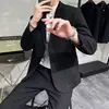 Blazer de lana grueso estilo Hong Kong para otoño e invierno para hombre, chaqueta casual, top versátil de corte holgado, versión coreana