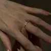 Anillo de cadena redondo de diamantes entrelazados estilo coreano, nuevo modelo con anillo abierto retorcido incrustado de diamantes, anillo liso de tres diamantes con banda delgada