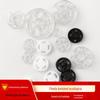 Fechos de Pressão Plásticos em Estoque, Fechos de Pressão Plásticos Transparentes Brancos 7mm Estampados para Roupas, Botões de Pressão Invisíveis, Acessórios para Vestuário
