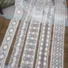 Exquisito Encaje Bordado de Hilo de Algodón de Malla de Borde Recto para Ropa, Tirantes, Cinturón, Accesorios de Encaje Decorativo, Materiales DIY