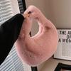 Bolso de Hombro Nuevo Bolso de Mano para Empanadillas Bolso de Felpa de Invierno Bolso de Mujer Nuevo Otoño e Invierno Versátil Moda Bolso de Mano de Peluche