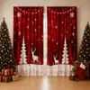 Cortinas navideñas digitales personalizadas transfronterizas de Amazon, cortinas terminadas a medida con diseños navideños, TEMU dropshipping