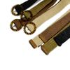 Versión coreana de cinturón elástico de lona para mujer Cinturón decorativo tejido de lona con hebilla redonda de madera simple para mujer al por mayor en stock
