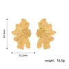 Pendientes Europeos y Americanos de Acero Inoxidable Chapados en Oro de Media Flor de Crisantemo Transfronterizos Joyería Elegante Versátil de Nicho Pendientes Dropshipping