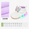 Zapatos que se iluminan Snuffy zapatos de algodón para niñas, botas cálidas de invierno para niños forradas de polar, botas de piel para bebé estilo princesa antideslizantes
