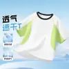 Ropa para niños, tops de verano para niñas, camisetas de manga corta para niños, ropa deportiva de secado rápido para niños, camisas holgadas de media manga frescas y transpirables