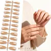 Puntas de Uñas Trapezoidales Translúcidas de Color Sólido Transfronterizas Parches de Uñas Postizas Terminados Uñas Portables Parches Versátiles para Uñas Artísticas Accesorios Multicolor