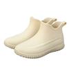 Zapatos de lluvia impermeables de moda para mujer, zapatos de agua antideslizantes, tubo corto, zapatos de goma japoneses de suela gruesa, resistentes al desgaste, cálidos, zapatos de cocina al por mayor