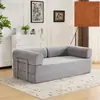 Sofá-cama de tecido dobrável e removível, lavável, de uso duplo, compactado a vácuo, para a sala de estar, modular, adequado para dormir e relaxar, sofá reto Teddy