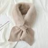 Cachecol feminino inverno estilo coreano pelúcia feminina japonesa doce espessada quente outono e inverno estudante imitação pele de coelho cachecol tudo combinando