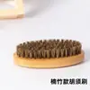 Atacado do Fabricante Madeira Maciça Cerdas de Javali Formato Cabeça de Óleo Masculina Escova de Barba Limpeza de Cabelos Quebrados Limpeza Diária Pente para Cabeleireiro