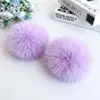 Bolas de Piel Sintética de Zorro, Bolas de Felpa de Colores, Accesorios para Ropa y Zapatos, Colgantes para Sombreros, Bolas de Piel Grandes, Manualidades Transfronterizas