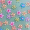 Nueva Columna de Flor de Resina Flor de Cinco Pétalos Flor diy Funda para Teléfono Accesorios para el Cabello de Niños Material de Accesorios para Pasadores