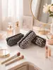 Bolsa de Maquillaje con Estampado de Leopardo Más Vendida Transfronteriza, Bolsa de Almacenamiento de Cosméticos Portátil de Gran Capacidad, Bolsa de Papelería de Nicho para Estudiantes, Estuche