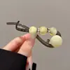 Pinza para el pelo de plátano estilo coreano y japonés, Nueva pinza transparente de torsión cruzada, Pinza vertical para coleta trasera con dientes, Pinza para el pelo
