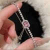 Pulsera Ajustable Calada Flor de Diamante de Zirconia Corea del Sur Nicho Pulsera Exquisita Temperamento Pulsera de Moda Versátil para Mujeres