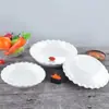 Hotel Cuenco de Cerámica Blanca Pura para Sopa, Cuenco para Postre, Recipiente para Sopa, Cuenco de Forma Extraña, Cuenco de Encaje, Nido para Sopa, Cuenco Ondulado, Porcelana Blanca Alta