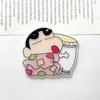 [grande] acrílico desenho animado divertido giz de cera pequeno novo remendo diy grampo de cabelo broche acessórios de geladeira