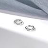 Aretes Möbius de Aguja de Plata 925 para Mujer, para Orejas Perforadas, Clavos para el Cartílago, No es Necesario Quitar los Pendientes de Aro Sencillos al Dormir, Aretes, Aretes