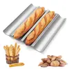 Forma Espessa para Baguete com 2 Compartimentos Antiaderente, Forma de Bolo, Assadeira Ondulada para Pão Longo Francês