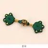 Botón de Cheongsam Estilo Chino con Hilo Tejido Hecho a Mano, Perlas Doradas, Garra de Gato y Patrón de Nube, Accesorio Decorativo para Ropa Tradicional China